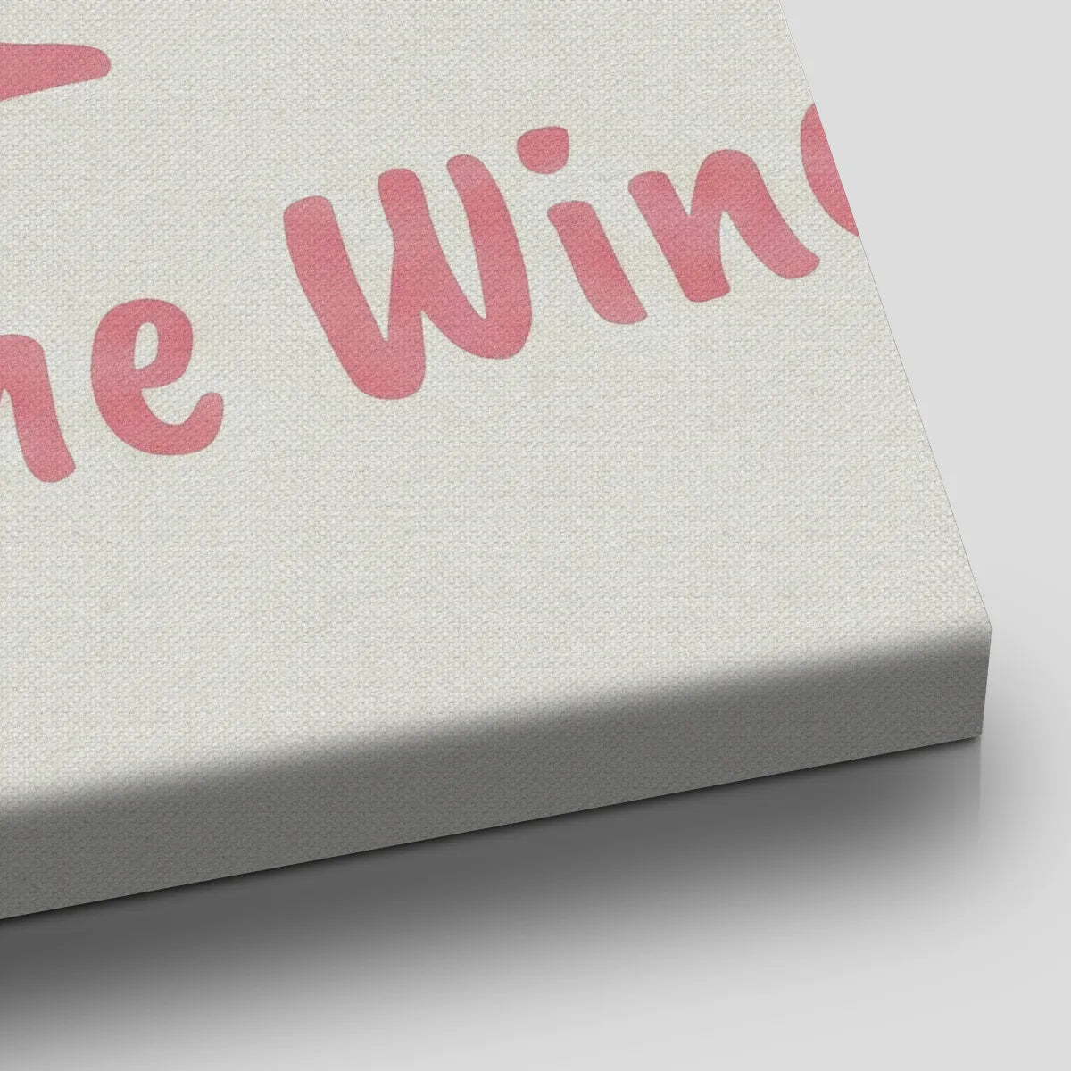 Typography-focused canvas wall art displaying 'Pause and Savor the Wine' with clean lines and pastel color palette.