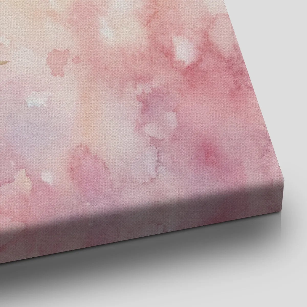 Painterly canvas wall decor with a symmetrical composition of birds and blossoms, evoking a serene and romantic mood.