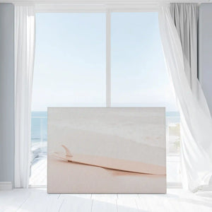 Contemporary beach canvas wall decor featuring sandy textures and calm neutral tones