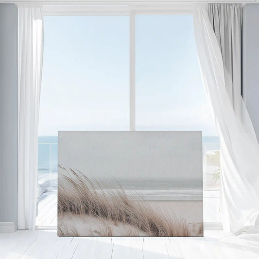 Neutral shoreline wall decor bringing calming and airy mood to modern interiors