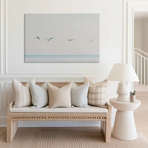 Large horizontal seascape painting perfect for modern bedroom walls