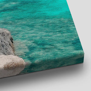 Turquoise Cliffs and Sea Canvas Wall Art