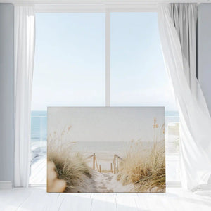 Neutral coastal wall decor bringing calm and airy seaside mood to interiors