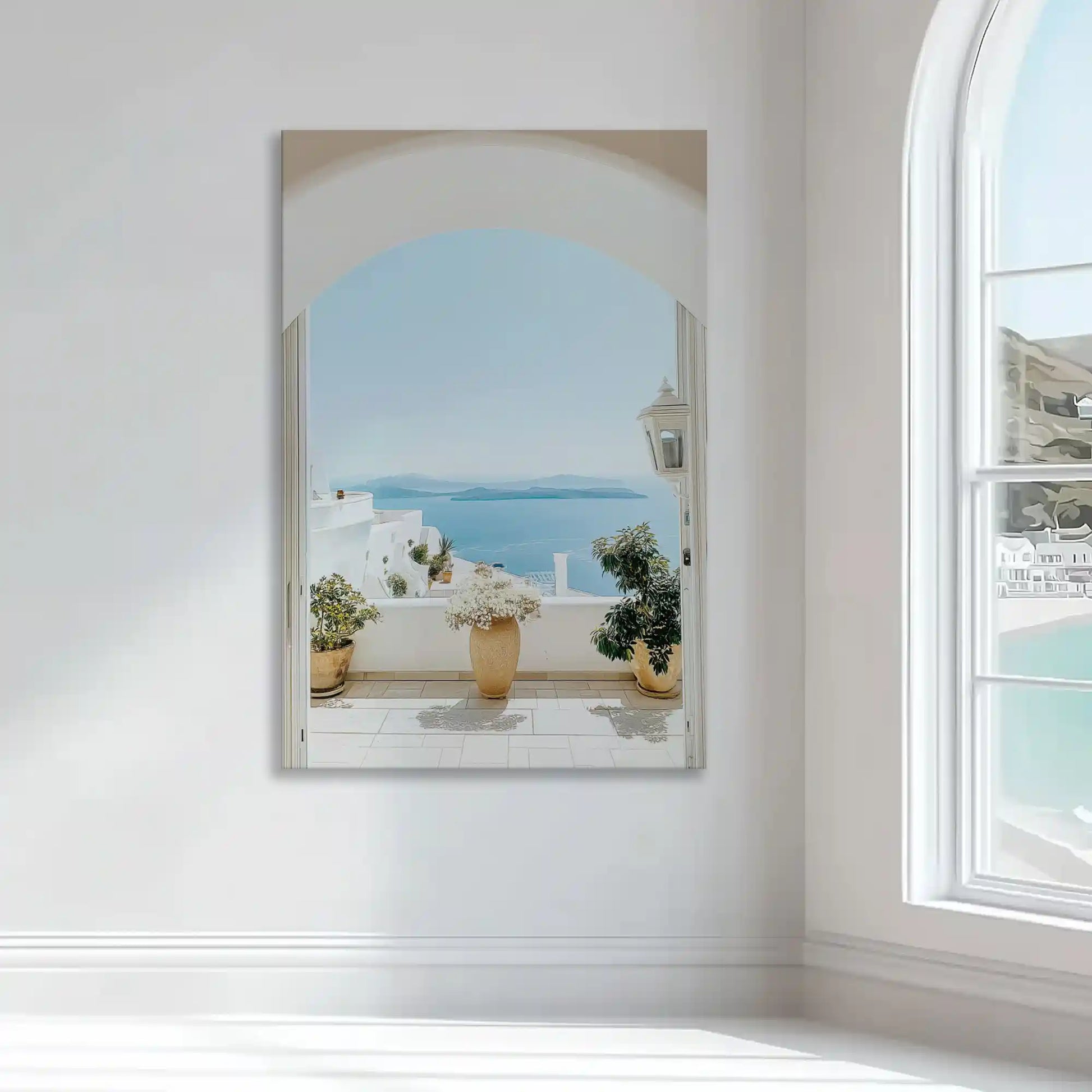 Soft pastel coastal wall decor bringing airy elegance and calm seascape charm to interiors