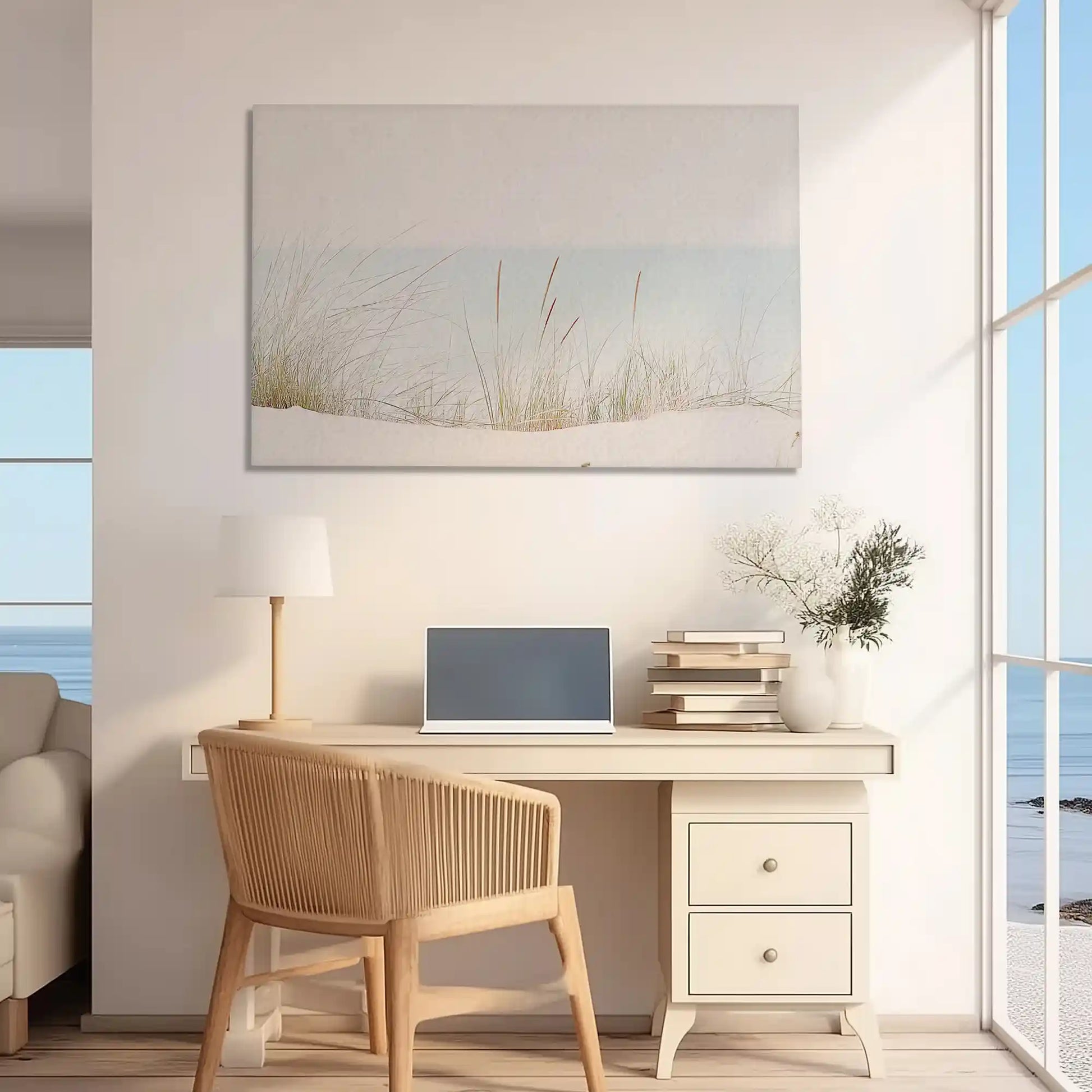 Oversized dune horizon canvas print styled as natural wall decor for modern homes