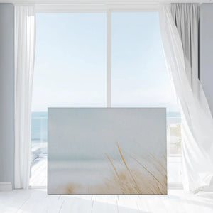 Neutral shoreline wall decor bringing calm and airy seaside mood to interiors