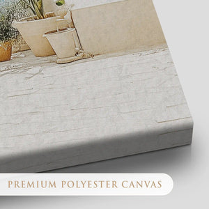 Seaside Terrace View Canvas Wall Art