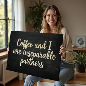 Typography-focused canvas wall art with smooth, consistent lettering and no additional imagery