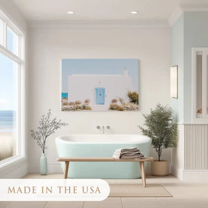 Oversized Greek architecture canvas print ideal for above sofa statement wall