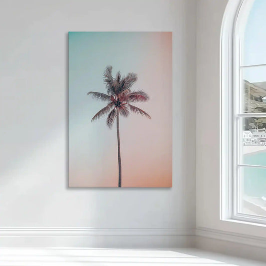 Blush and aqua pastel wall decor bringing calm coastal charm and modern elegance to interiors