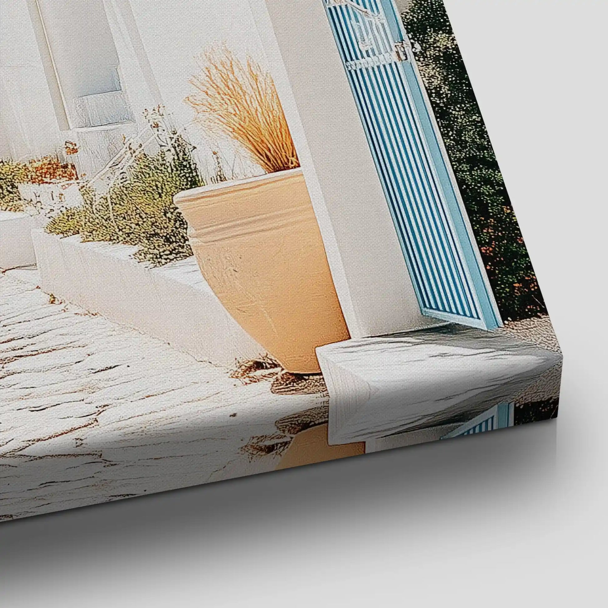 Greek Island Alleyway Canvas Wall Art