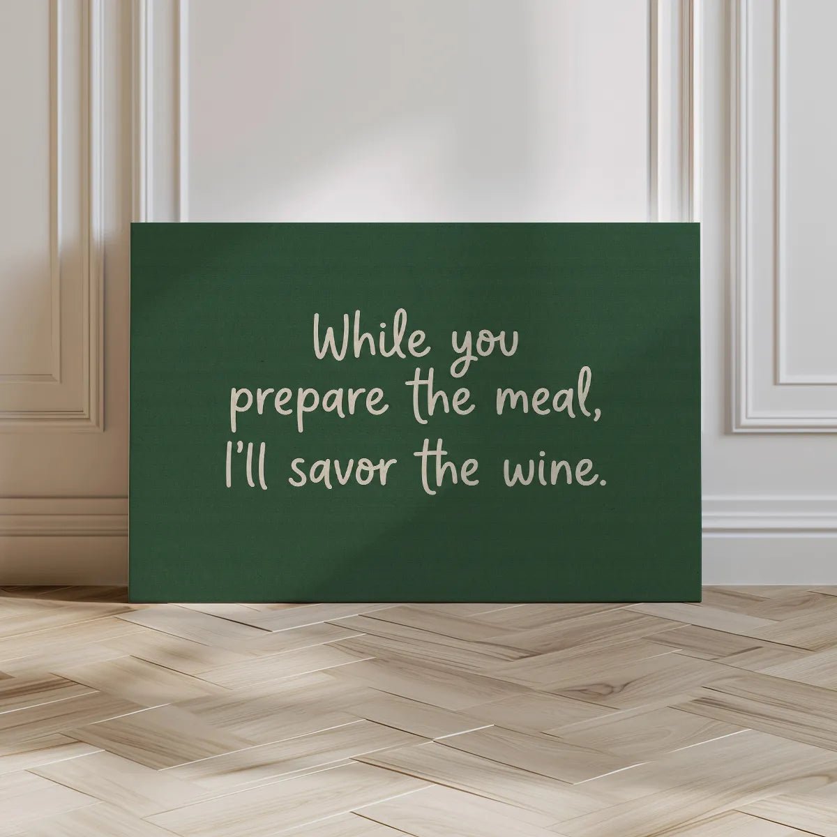 Typography-focused canvas wall art showing centered quote with no additional graphics or symbols