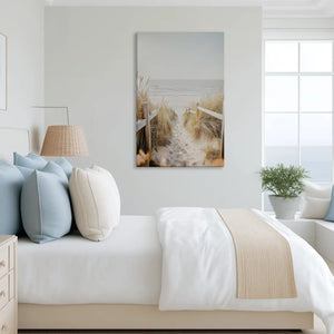 Tranquil dune path canvas art complementing light and airy Scandinavian-inspired home decor