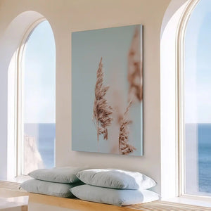 Large pampas grass painting perfect for contemporary living room walls