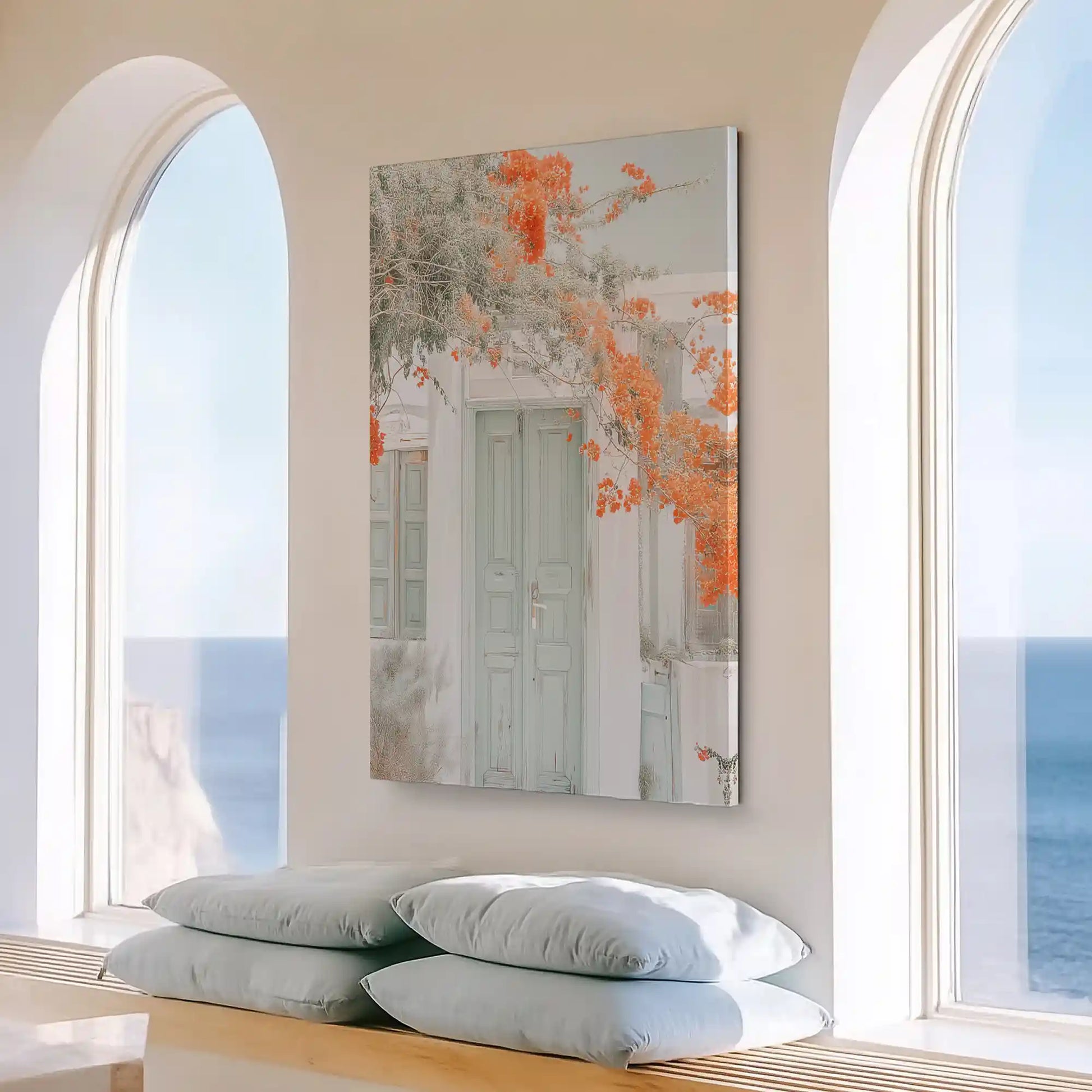 Large rustic entrance painting perfect for above the sofa placement