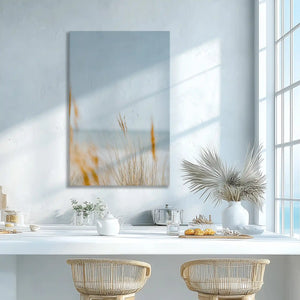Soft shoreline reeds wall decor enhancing dining room spaces
