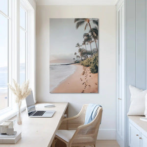 Extra large palm beach canvas wall art showcasing serene coastal beauty for airy interiors