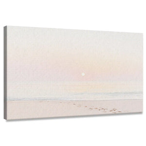 Calm pastel dune canvas art with muted tones for airy and modern living room décor