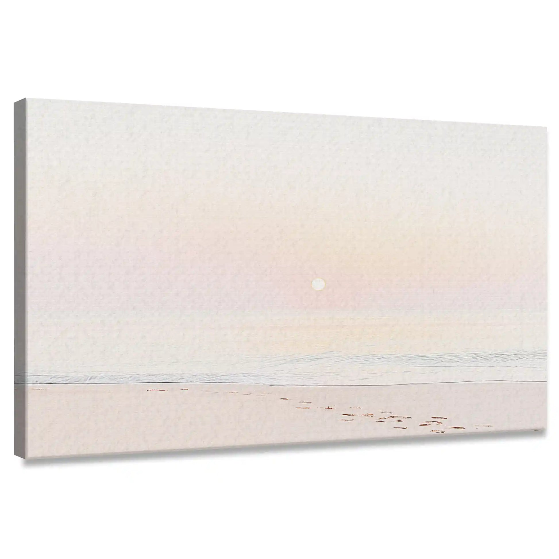 Calm pastel dune canvas art with muted tones for airy and modern living room décor