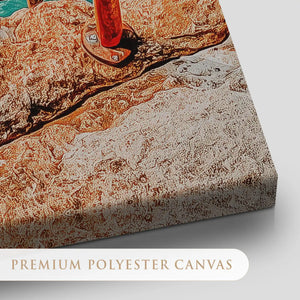 Seaside Ladder Canvas Wall Art