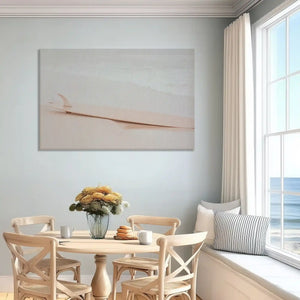 Minimalist ocean wave canvas print perfect for coastal interiors and serene home spaces