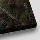 Large Mountain Cabin Canvas Painting, Rustic Nature Wall Art