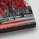 Large Red Maple Tree Artwork, Stretched Forest Wall Art