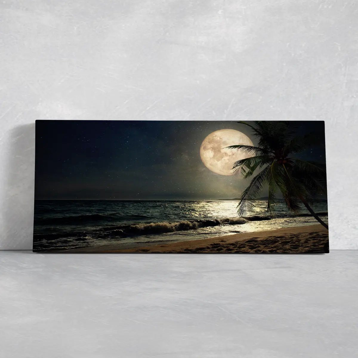 Coastal Wall Art, Beach Scene Canvas, Ocean Horizon Print, Large Horizontal Seascape, Ocean Canvas Art, Tropical Beach Wall Art, Coastal Beach Canvas
