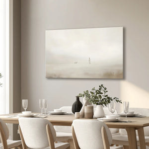 Neutral Christian wall art – soft-toned Jesus leaves the 99 canvas, modern faith-based artwork designed for calm, elegant, scripture-filled interiors