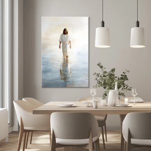 painting jesus walking on water, christian wall hangings, jesus canvas pictures