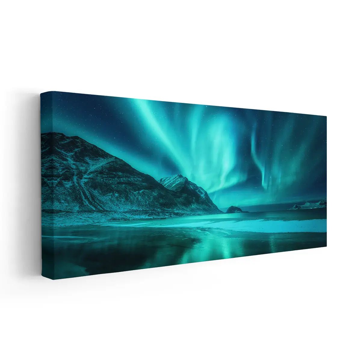Oversized Aurora Borealis artwork for minimalist home decor