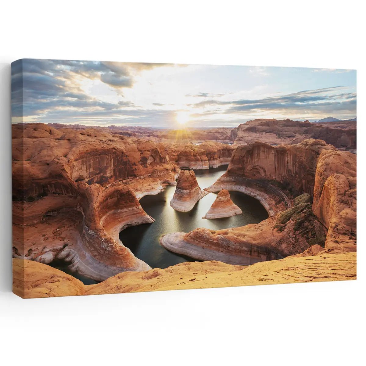 Large Reflection Canyon canvas print for living room decor