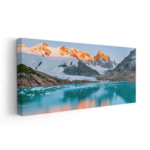 Patagonia Mountain Lake Wall Art Canvas