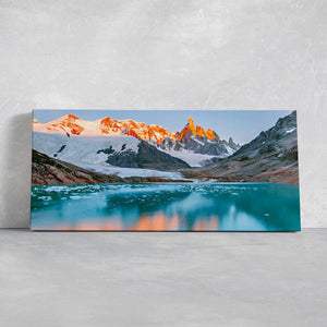 Patagonia Mountain Lake Wall Art Canvas