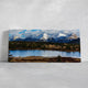 Tranquil lake canvas wall art and mountain forest scene for calming bedroom decor