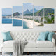 Large ocean wall art showcasing Rio’s tropical coastline.