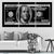 100 Dollar Bill Picture in 3 piece wall art black and white