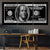 100 Dollar Bill Picture in 3 piece wall art black and white