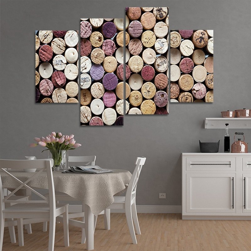 art with wine corks wall art set of 4