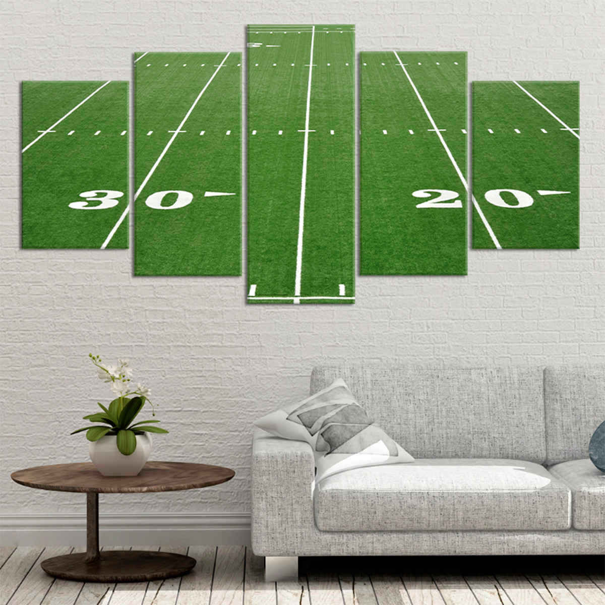 American Football Field Canvas Wall Art