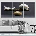 Feather And Stone Balance Wall Art-Stunning Canvas Prints