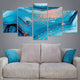 Abstract Blue Ocean Waves Wall Art For Living Room-Stunning Canvas Prints