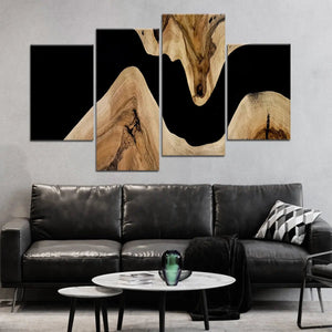 Wooden Wave Abstract Wall Art-Stunning Canvas Prints