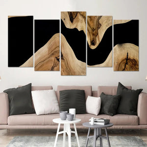 Wooden Wave Abstract Wall Art-Stunning Canvas Prints
