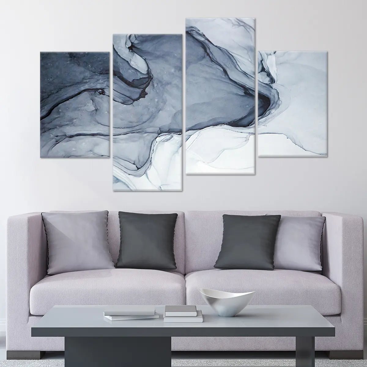 Black Ink Abstract Wall Art For Living Room Wall-Stunning Canvas Prints