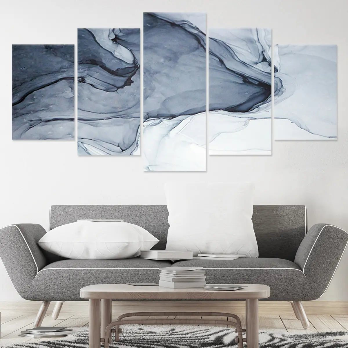 Black Ink Abstract Wall Art For Living Room Wall-Stunning Canvas Prints