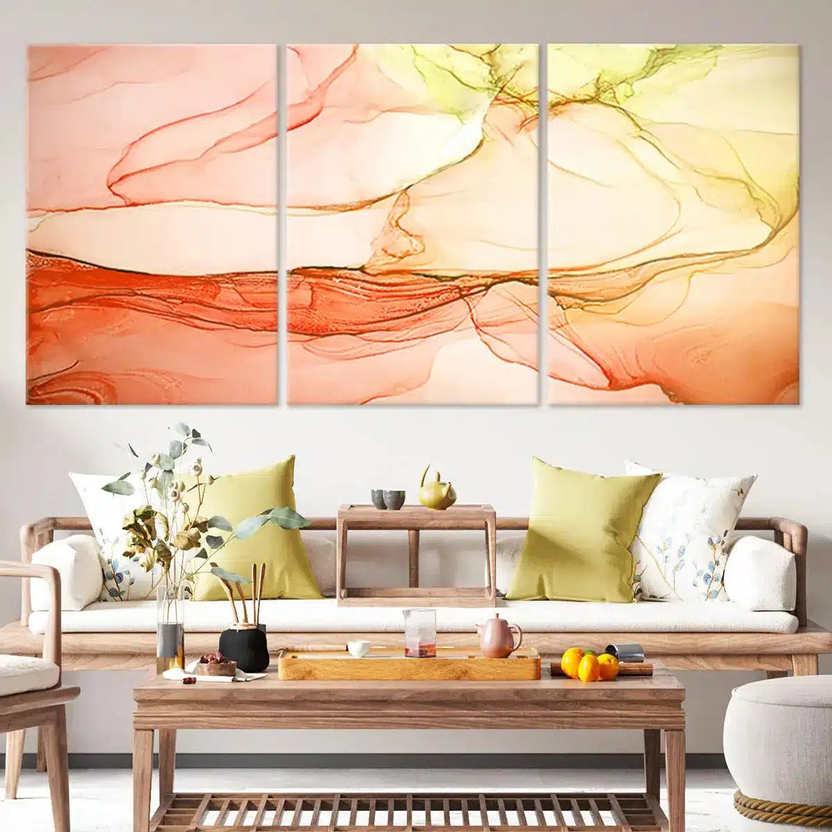 Abstract Sunset Waves Wall Art For Living Room-Stunning Canvas Prints