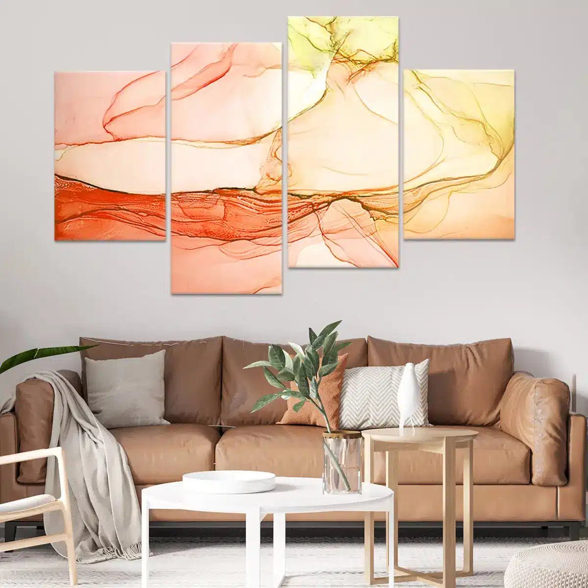 Abstract Sunset Waves Wall Art For Living Room-Stunning Canvas Prints