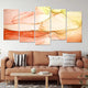 Abstract Sunset Waves Wall Art For Living Room-Stunning Canvas Prints