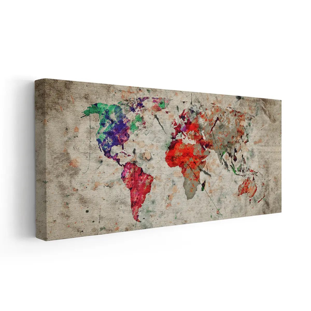 Abstract World Map Wall Art-Stunning Canvas Prints